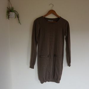 Marc New York Andrew Marc Long Sleeve Dress Brown